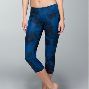 Lululemon Wunder Under Jumbo Floral Crop Leggings